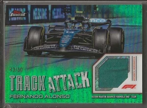 2024 Topps Finest F1 #TAR-ALO Fernando Alonso Track Attack Relic Green 43/50 - Picture 1 of 2