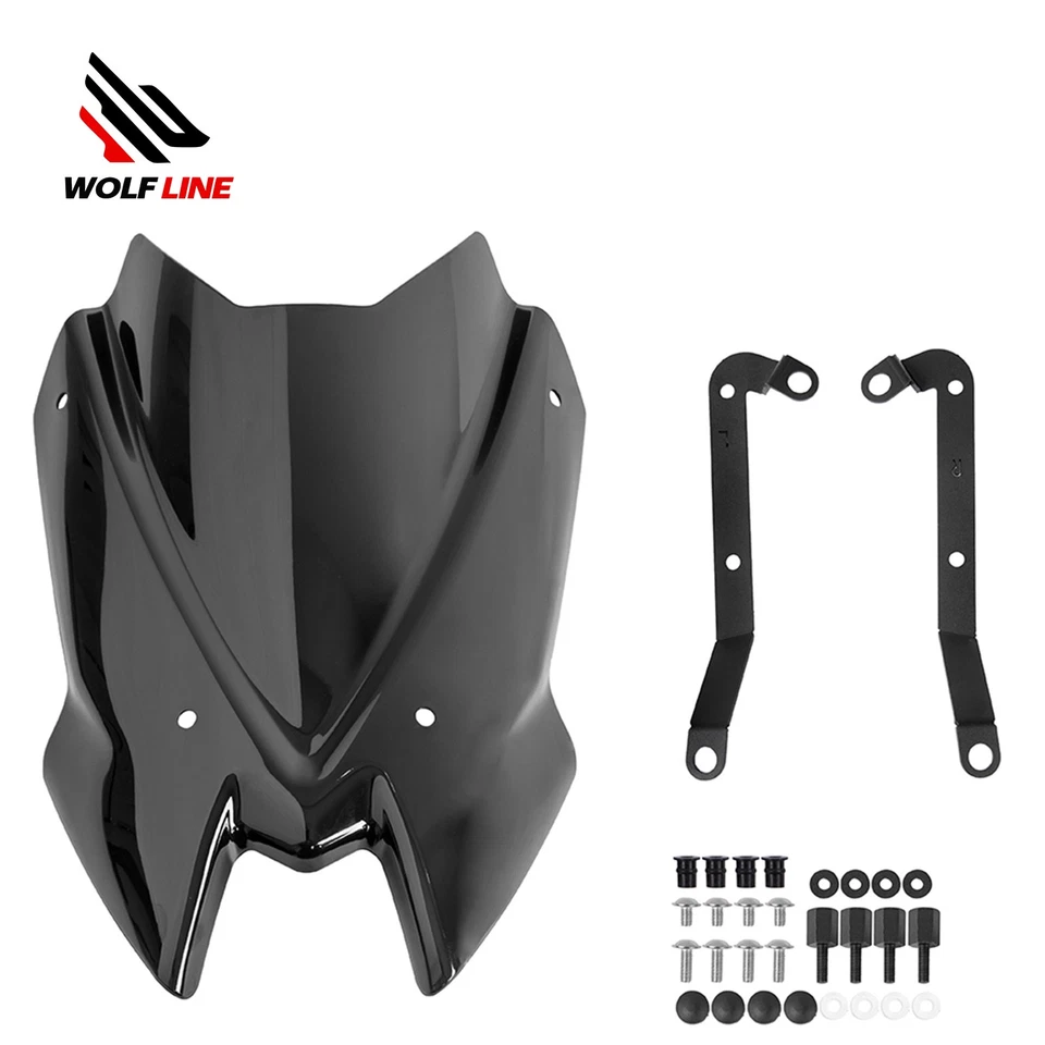 WOLFLINE Windshield Protector for Kawasaki Z650 2020-2024 ABS Windscreen - Image 1 of 4