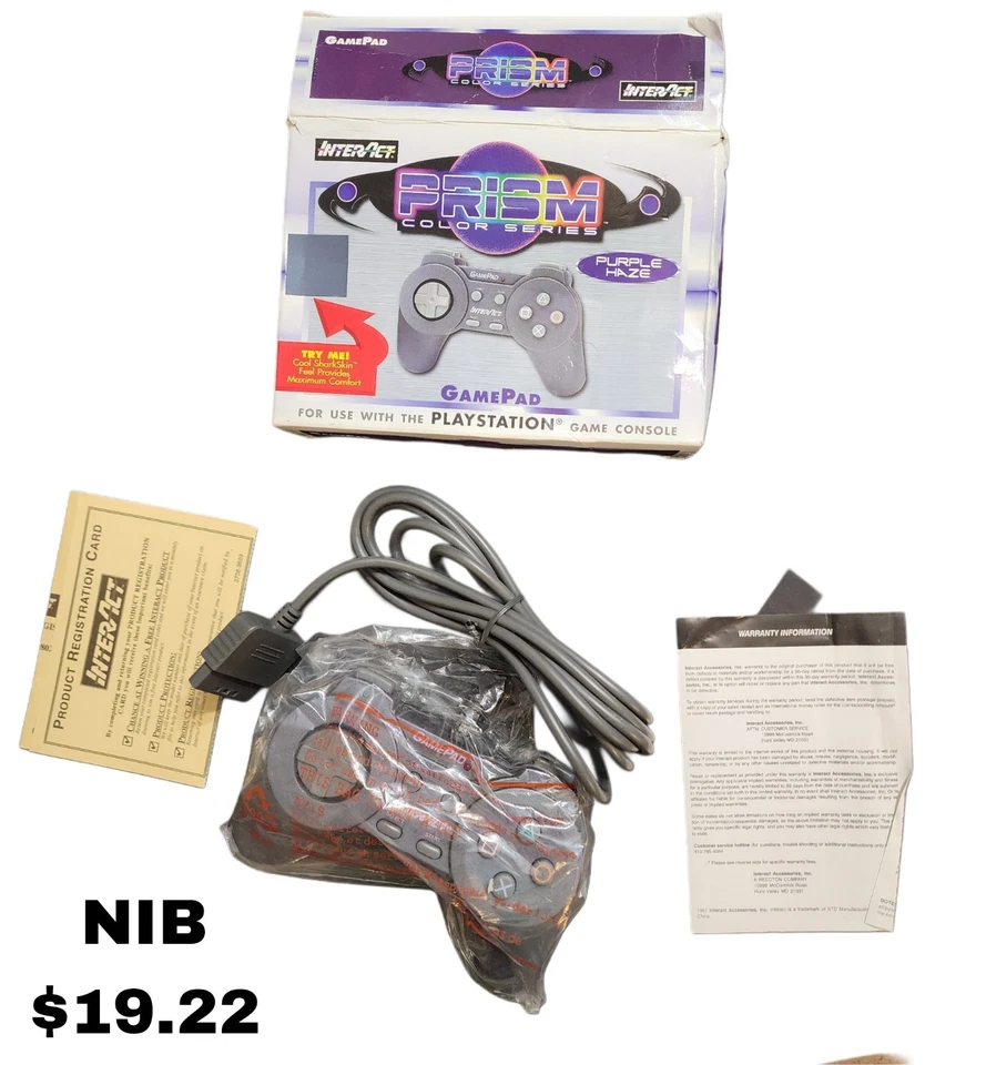 Playstation 1 InterAct Prism Color Series Purple Haze Gamepad Controller -NIB - Image 1 of 3