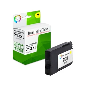 Cartucho de tinta TCT Premium 712XL amarillo HY compatible para HP DesignJet T650 T630 - Imagen 1 de 5