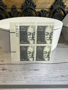 John Bassett Moore 4 postage stamp block 1966 $5 US Scott# 1295 NMH - Picture 1 of 4