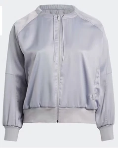 Adidas Glam On Bomber Cover Up Grey Two Jacket FS24505 Women's Size 3XL NWT - Picture 1 of 6