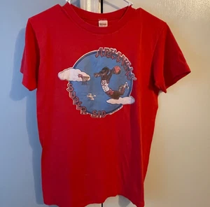 Rare VTG '78 Super Sid Arkansas Razorback Hogs Basketball T-Shirt Red Medium USA - Picture 1 of 9