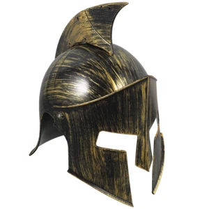 Golden Samurai Hat Man Adults Soldier Costume Cosplay Roman Helmet - Picture 1 of 12