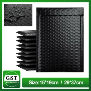 25/100pcs Poly Bubble Mailer Black Colour Multi-Size Plastic Padded Bag Envelope - Picture 1 of 5