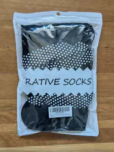 RATIVE Anti Slip Non Skid Yoga Hospital Size Medium Socks 3 Pairs New - Picture 1 of 2
