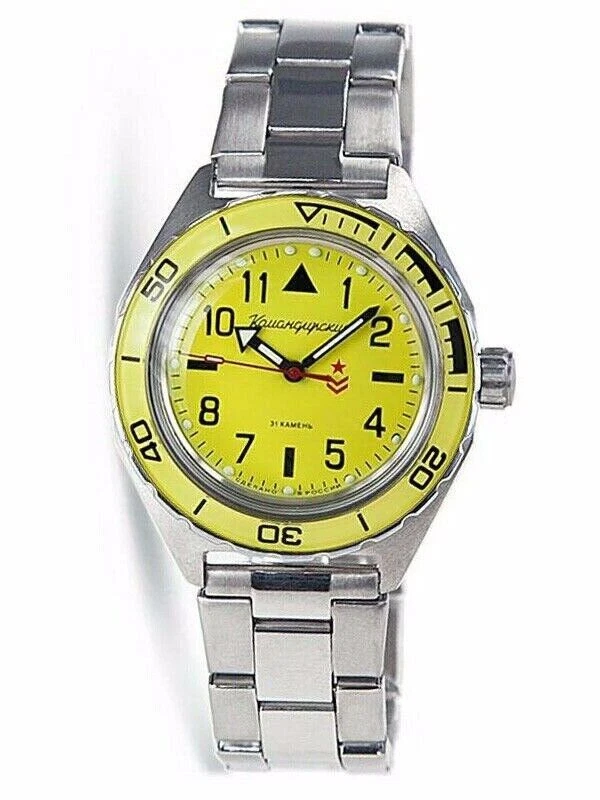 Vostok KOMANDIRSKIE Military Mechanical Automatic Men's Wrist Watch 650859