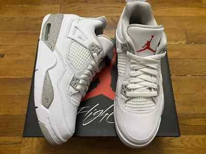 Size 7Y / 8.5W - Jordan 4 Retro White Oreo Grey GS - ✅SHIP TODAY - Picture 1 of 5
