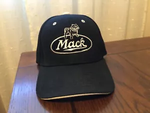 Mack Trucks Logo Trucking Black Baseball Hat Cap Banner Truck Bulldog Adjustable - Picture 1 of 7