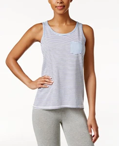 Nautica Women's Navy & White Striped Tank Top with Pocket (XL) - Picture 1 of 1