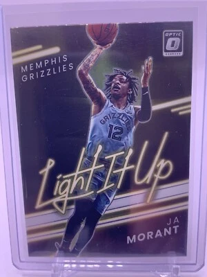 JA MORANT INSERT 2021-22 DONRUSS OPTIC LIGHT IT UP #6 MEMPHIS GRIZZLIES - Image 1 of 2