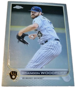 2022 Topps Chrome #44 Brandon Woodruff Milwaukee Brewers MLB Baseballkarte (M0 - Bild 1 von 2