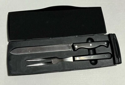 Pampered Chef Meat Knife & Fork Carving Set With Built-In Sharpener  1041 - Image 1 of 4