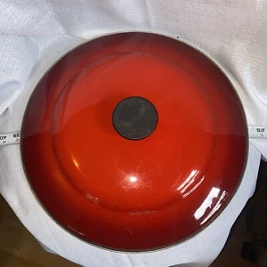 Lid Top for Cousances Cast Iron Enameled Orange Pot Dutch Oven Pan France 12” - Picture 1 of 4
