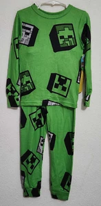 2 Piece Minecraft Graphic Print Pattern Boys Size 6 Pajama Set - Picture 1 of 5