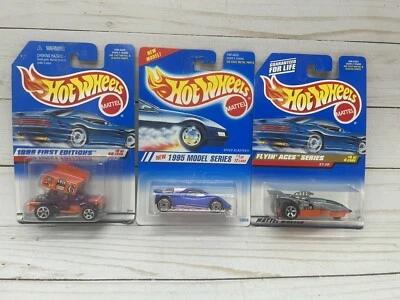 Lot of 3 Hot Wheels - 1995 & 1998 First Editions & Flyin' Aces Series - Image 1 of 2