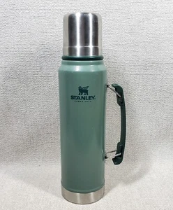 STANLEY 1.1 qt. Bottiglia sottovuoto THERMOS verde 35 oz. Ottime condizioni - Foto 1 di 14