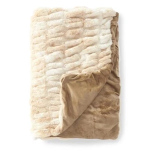 Large Faux Fur Throw Super Soft Sofa Bed Blankets - Picture 1 of 1