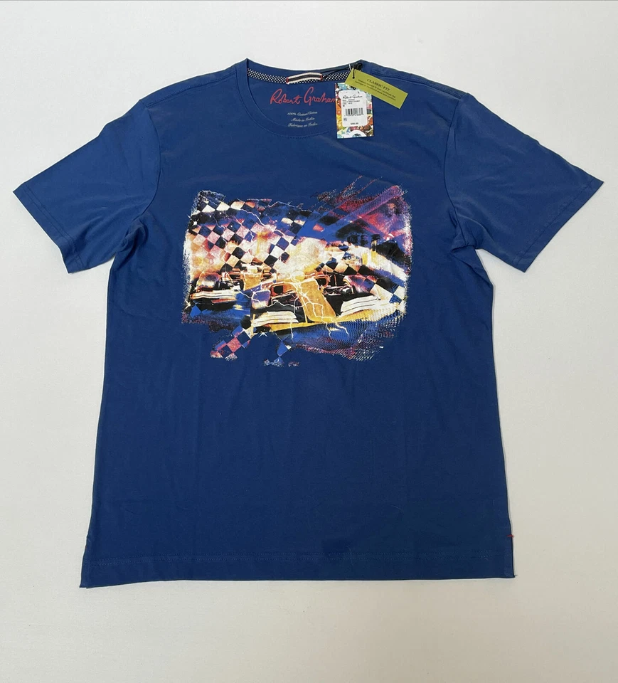 NUEVO CON ETIQUETAS ROBERT GRAHAM Camisetas Surtidas Algodón Sólido o Gráfico; Tallas S, M, L, XL Foto 1 de 1