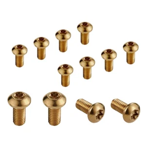GOLD Disc Brake Rotor Bolts - 12 PACK - STEEL - T25 Torx Head - Picture 1 of 2