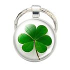 Four-leaf Clovers Pendant Keychain Fortune Lucky Keyring Backpack Bag Ornament