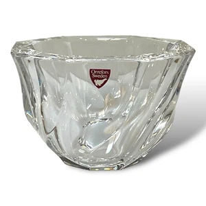 Orrefors Crystal Residence Swirl klare Kristallschale signiert Schweden 4 3/4 - Bild 1 von 9