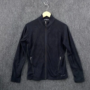 Marmot Womens Medium Full Zip Micro Fleece Jacket Black Mock Neck Zipped Pockets - Picture 1 of 13