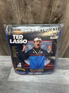 Ted Lasso Costume XL AFC Richmond Football Soccer Jacket Visor Whistle Moustache - Picture 1 of 4