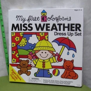 MISS WEATHER My First Colorforms incomplete Dress-Up Set kids toy 1998 vinyl - Picture 1 of 4