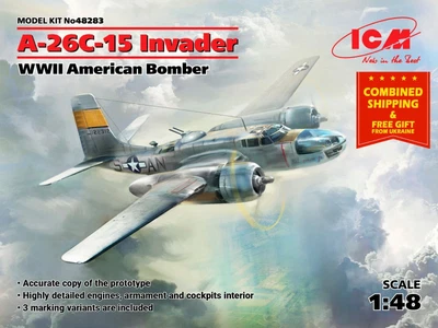 ICM48283 ICM 1/48 A-26?-15 Invader, WWII American Bomber, kit modelo plástico Foto 1 de 4