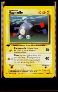 Pokemon TCG - Magnemite Magnetilo 1st Edition German Base Set 53/102 - LP! - Picture 1 of 2