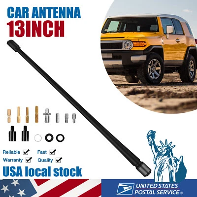 Mástil de antena de radio AM/FM de 13" negro adecuado para Toyota Tundra/T100 1993-2021 Foto 1 de 4