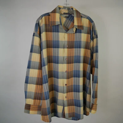 Attitude Men's Shirt 3XL Plaid GRadiant Button Up Long sleeve Dress Cowboy - Image 1 of 4
