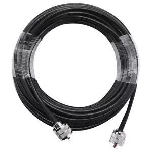 15M UHF Coaxial Cable RG58 Coax Cable PL259 Cable 50 Ohms CB Radio Antenna7748 - Picture 1 of 8
