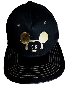 Disney Parks Mickey Mouse Gold Emblem 28 Baseball Adult Cap Hat Black - Picture 1 of 4