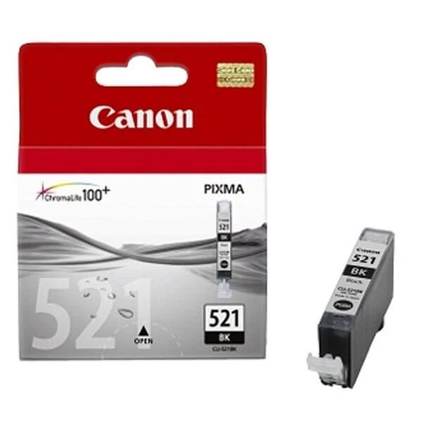 Canon CLI-521BK 2933B001 Original Black Cartridge Pixma iP3600/iP4600 [A Box] - Image 1 of 1
