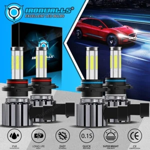 6-Sides 9005 9006 LED Headlight High Low White For Chevrolet Colorado 2004-2012 - Picture 1 of 12