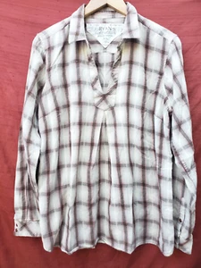 RYAN MICHAEL size extra large XL plaid popover BLOUSE womens cotton TOP SHIRT - Picture 1 of 5