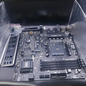 MSI B450M Bazooka MAX WiFi  Motherboard AM4 4 DDR4 Slots MicroATX AMD Ryzen CPUs - Picture 1 of 9