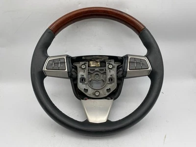 2008 08 Cadillac STS Steering Wheel Wood Grain Black Leather OEM 25856932 - Image 1 of 4