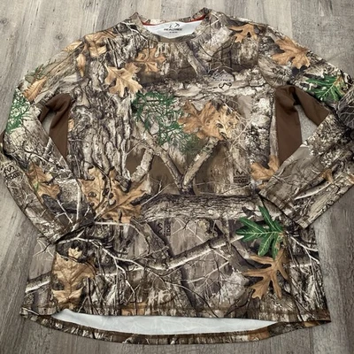 Realtree Edge Camo T-Shirt Mens XL Scent Control Long Sleeve Shirt Hunting Soft - Image 1 of 4