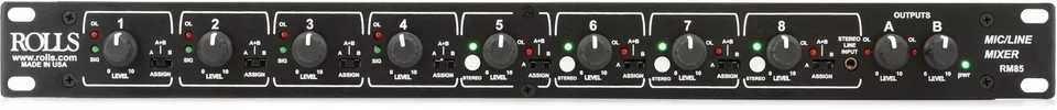 Rolls RM85 Two-Zone Mic and Line Mixer RM-85 RM 85 Mint In Box - Image 1 of 1