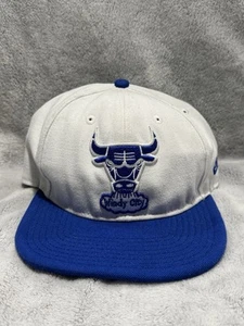 Chicago Bulls Windy City SnapBack Hat Blue Gray Hardwood Classics New Era 9Fifty - Picture 1 of 6