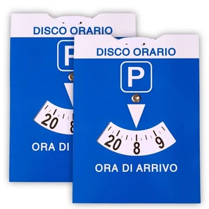 STALIVA 2 Pezzi Disco Orario Auto Formato Grande 11.5x15 cm con Busta PVC - Foto 1 di 24