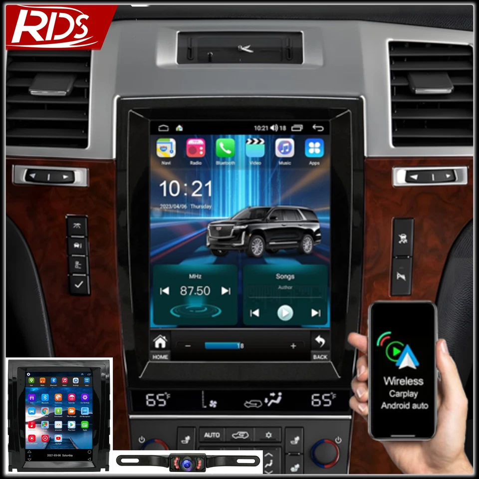 For Cadillac Escalade 2007-2014 Android 13 Carplay Car Stereo Radio GPS NAVI BT - Image 1 of 4