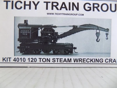 120 TON STEAM WRECKING CRANE BY; TICHY TRAIN G. KIT #4010  PO - Image 1 of 4