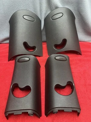 07-13 MINI COOPER R56 CONJUNTO DE 4 PAINÉIS DE ACABAMENTO SUPERIOR PILAR CENTRAL E TRASEIRO PRETO FABRICANTE DE EQUIPAMENTO ORIGINAL - Imagem 1 de 4