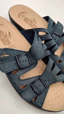 Sandalias Fly Flot de cuero sin cordones para mujer 40 EE. UU. 9 zapatos cómodos italianos Foto 1 de 4