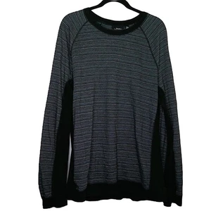 Marc Anthony Men's Top Pullover Stretch Knit Gray & Black Ribbed Warm EUC Sz XL - Picture 1 of 4
