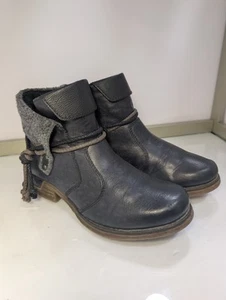 Rieker Women's Fee 38 Gray Blue Ankle Fashion Boot Size 7.5 - Picture 1 of 8